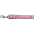thumbnail image 1 of Damask Nylon Dog Leash 4 Foot Bright Pink, 1 of 1