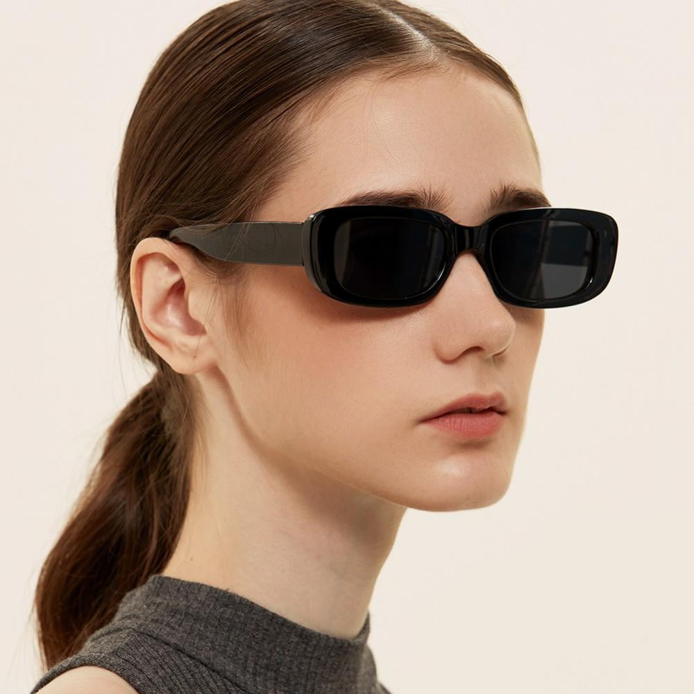 Fashion Women Oversize Square Oval Frame Sunglasses Ladies Retro Small Glasses 