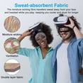 thumbnail image 6 of VR Mask Cover, Eye Face Cover Breathable Sweat Band for Meta/Oculus Quest 3 Quest2, Vision Pro Headset, Quest Pro, PSVR2 and Virtual Reality Game-Black, 6 of 7
