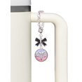 thumbnail image 3 of Delight Jewelry Silvertone Domed Multi Color MD - Silvertone Bow Charm Accessory for Tumblers and Thermal Cups, 3 of 4