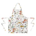 thumbnail image 2 of Pioneer Flower Floral Print Pattern Apron-Garden Aprons for Women with Pockets-Cotton Linen Waterproof Kitchen Cooking Gardening Aprons Adjustable for Kitchen,Cooking,BBQ and Salon 33x27 Inch, 2 of 7
