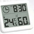 thumbnail image 4 of Ultra-thin Indoor Thermometer Hygrometer with Clock for Home Office Baby Room (White), 4 of 7