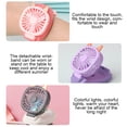 thumbnail image 4 of Ventilador de enfriamiento Ventilador de reloj recargable por USB Enfriador de aire portátil ajustable con luz colorida, Rosa Eigraketly HA004841-01B, 4 of 6