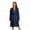 Dark Blue, variant on WBQ Waffle Robe For Women Kimono Spa & Bath Robes - Mid-Length -Quick Dry