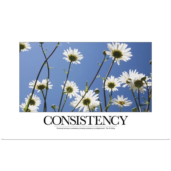 Great BIG Canvas | Rolled Kate Lillyson Poster Print entitled Inspirational Motivational Poster: Knowing harmony is consistency