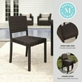 thumbnail image 3 of Martha Stewart Indoor-Outdoor Stackable Patio Dining Chair in Brown Rattan Wicker, 3 of 12