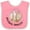 Pink and White, variant on Inktastic Baseball Princess Tiara Girls Baby Bib