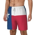 thumbnail image 5 of Men's 2 in 1 Swim Trunks with Compression Liner Lone Star Texas Flag Quick Dry Beach Shorts, 5 of 6