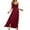 Wine Womens Summer Dress, variant on USSUMA Summer Dresses for Women 2022 Spaghetti Strap Dress Wedding Guest Ruffle Long Flowy Slit Wrap Sun Dresses Casual Sleeveless Maxi V-Neck Beach Party Sundresses