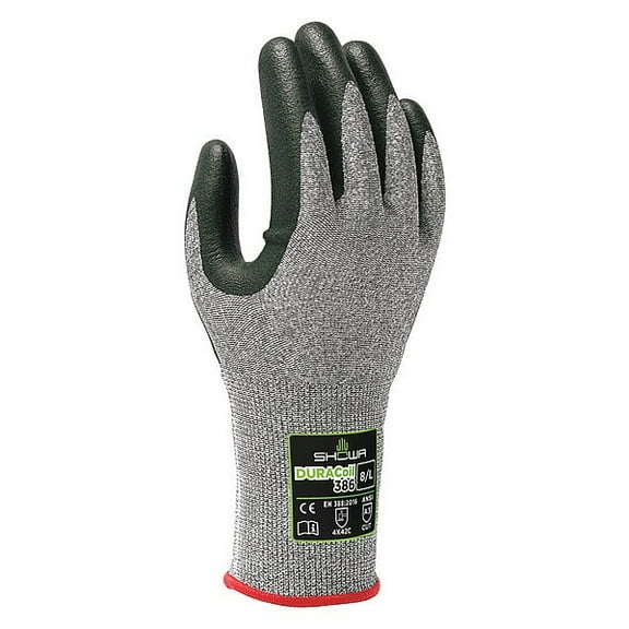 Showa VF,Coated Gloves,Gry,2XL,54ZU22,PR 386XXL-10-V