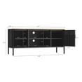 thumbnail image 3 of Landen Modern 47 TV Stand with 6 Fixed Shelves in Black, 3 of 13