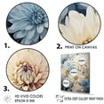 thumbnail image 3 of Designart "Blooming Mums In Muted Blue And Beige Minimalism I" Mums Floater Framed Canvas Prints, 3 of 5