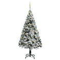 thumbnail image 1 of vidaXL Artificial Pre-lit Christmas Tree with Ball Set Green 210 cm PVC, 1 of 5