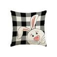 thumbnail image 2 of PONPRNGY Easter Throw Pillow Covers 17x17 1Pc Soft Spring Easter Pillow Covers Easter Bunny Egg Flower Carrot Cushion Covers Pillow Cases for Home Outdoor Sofa Couch Decoration, 2 of 6