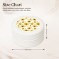thumbnail image 2 of Yiaed Sunflowers Print Travel Jewelry Case Bridesmaid Gift Boxes Jewelry Travel Organizer Small Round Jewelry Box Mini Storage-White, 2 of 7