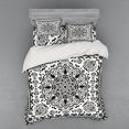 thumbnail image 2 of Ethnic Duvet Cover Set, Mandala Floral Lace Paisley Mehndi Design Lace Image Art, Bedding Set with Shams and Fitted Sheet, 3 Sizes, by Ambesonne, 2 of 3