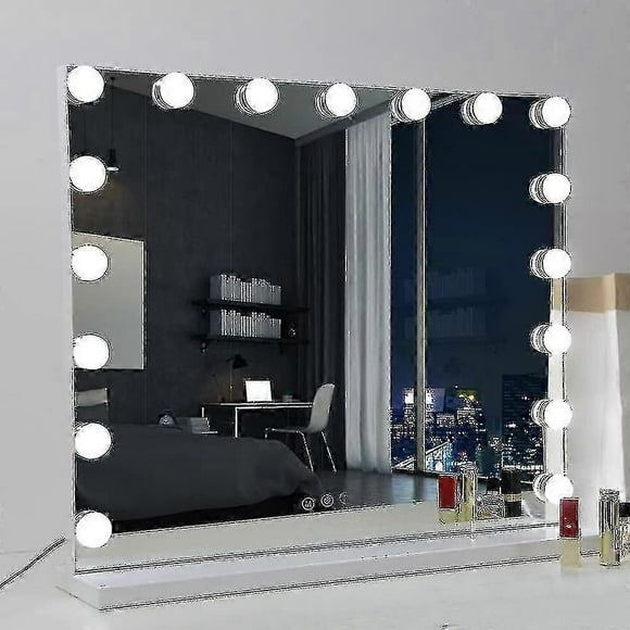 3 Color Light & 14 Dimmable LED Bulbs, Usb Charging Port For 70 X 55 Cmhollywood Vanity Mirror