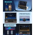 thumbnail image 5 of S Car Stereo Single Din Wireless Carplay&Android Auto 7 Inches Flip out Touchscreen 1 Din Radio with Android Auto Bluetooth Mirror Link FM/AM Radio TF/USB/AUX Rear View Camera, 5 of 7