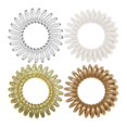 thumbnail image 3 of Kitsch Spiral Hair Ties, Coiled Hair Ties, 4 Ct, Gold, 3 of 7