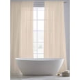thumbnail image 5 of Beige Pure Color Sheer Curtains 96 Inch Length 2 Panels Set, Aesthetics Contemporary Modern Voile Window Treatment Semi Sheer Long Curtains Drapes for Bedroom/Living Room/Kitchen 52"x96"x2, 5 of 7