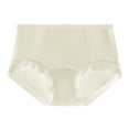 thumbnail image 2 of HVOBTTY Women's Cotton High Waist Briefs Solid Color Underwear Wrinkle Breathable Snug Basic Panties, 2 of 4