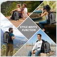 thumbnail image 6 of Travel Backpack for Men and Women Water Resistant Multi-Pocket Backpack with Chest Straps for Daily Commute, Climbing, Hiking & Short Trips, Grey, 8603, 6 of 6