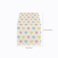 thumbnail image 3 of FYTPOV White Flax Table Runner, Valentines Day Decorations, Colorful Hearts Table Runner for Wedding Party, Christmas Runner for Table Home Decor, 13x47 inch, 3 of 5