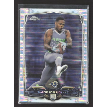 2014 Topps Chrome Marcus Roberson RC Pulsar Refractor #190 St. Louis Rams Football Card