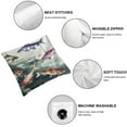 thumbnail image 6 of Fishing Pillow Sham, Retro Fishing Love Theme with Goldfish Herring Bream Bass Salmon Image, Decorative Standard King Size Printed Pillowcase, Multicolor, 6 of 7
