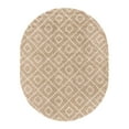 thumbnail image 3 of Unique Loom Trellis Shag Collection Area Rug - Ruth (7' 10" x 10' Oval Light Brown/Ivory), 3 of 12