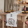thumbnail image 2 of Table Runners 90 Inches Long Dress Scarves, Texas Star Retro Farmhouse Coffee/Dining/Kitchen Table Runner for Living Room, Vintage White Wooden Berry 13x90 Inch, 2 of 9