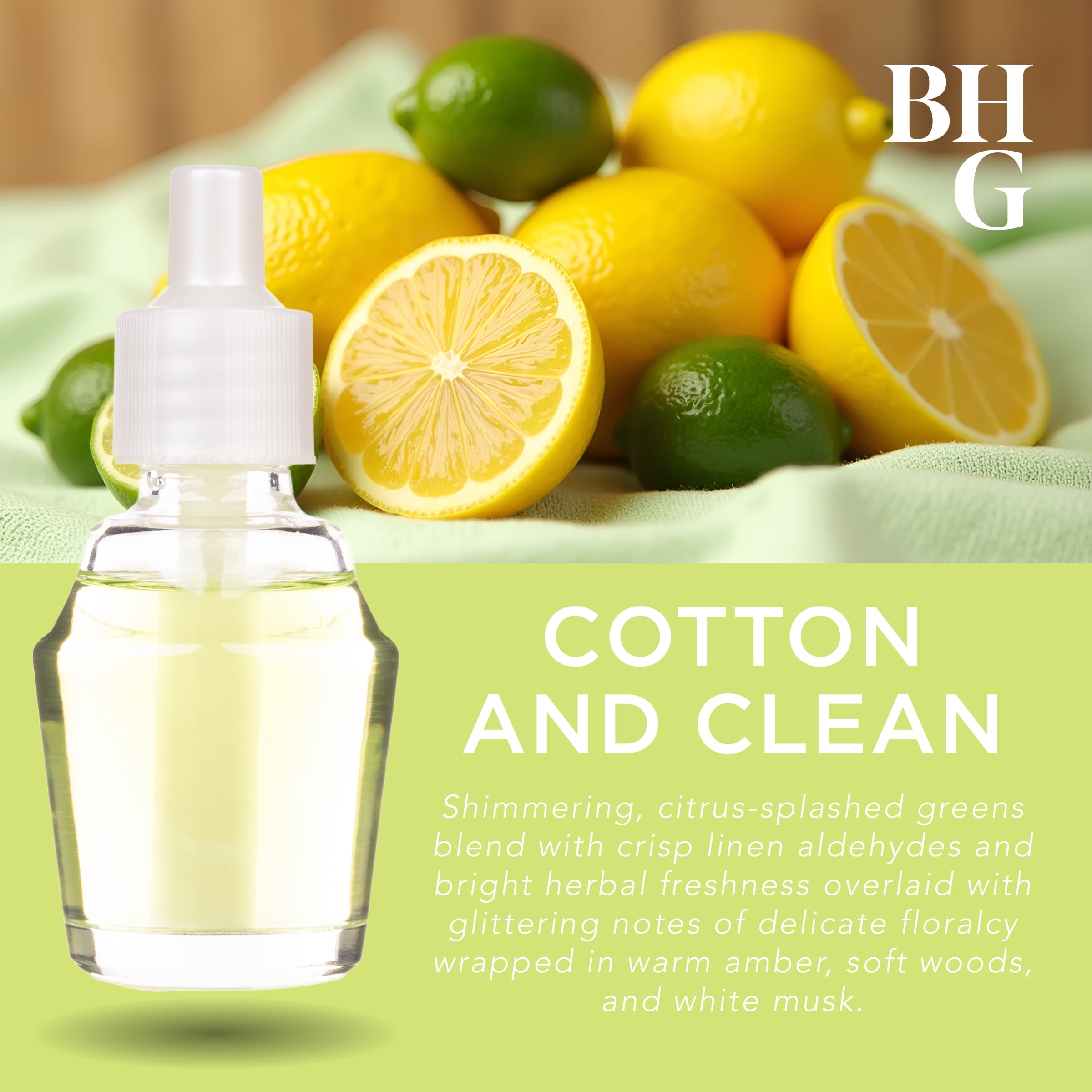Better Homes & Gardens Aroma Accents Oil Refill, Cotton & Clean