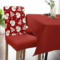 thumbnail image 5 of Dining Chair Covers, Christmas Tree Santa Claus Snowflakes Winter Red Stretch Parsons Chair Slipcovers Protector Kitchen Chair Cover for Dining Room， Set of 4, 5 of 6