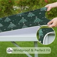 thumbnail image 6 of Dark Green Christmas Tree Pattern Square Fitted Tablecloth with Elastic Edge,Square Table Cover,Washable Elastic Table Cover for Home Kitchen Party Decor 34"x34", 6 of 6