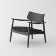 thumbnail image 1 of Pemberly Row Modern Mid-Century Leisure Chair Walnut in Black, 1 of 3