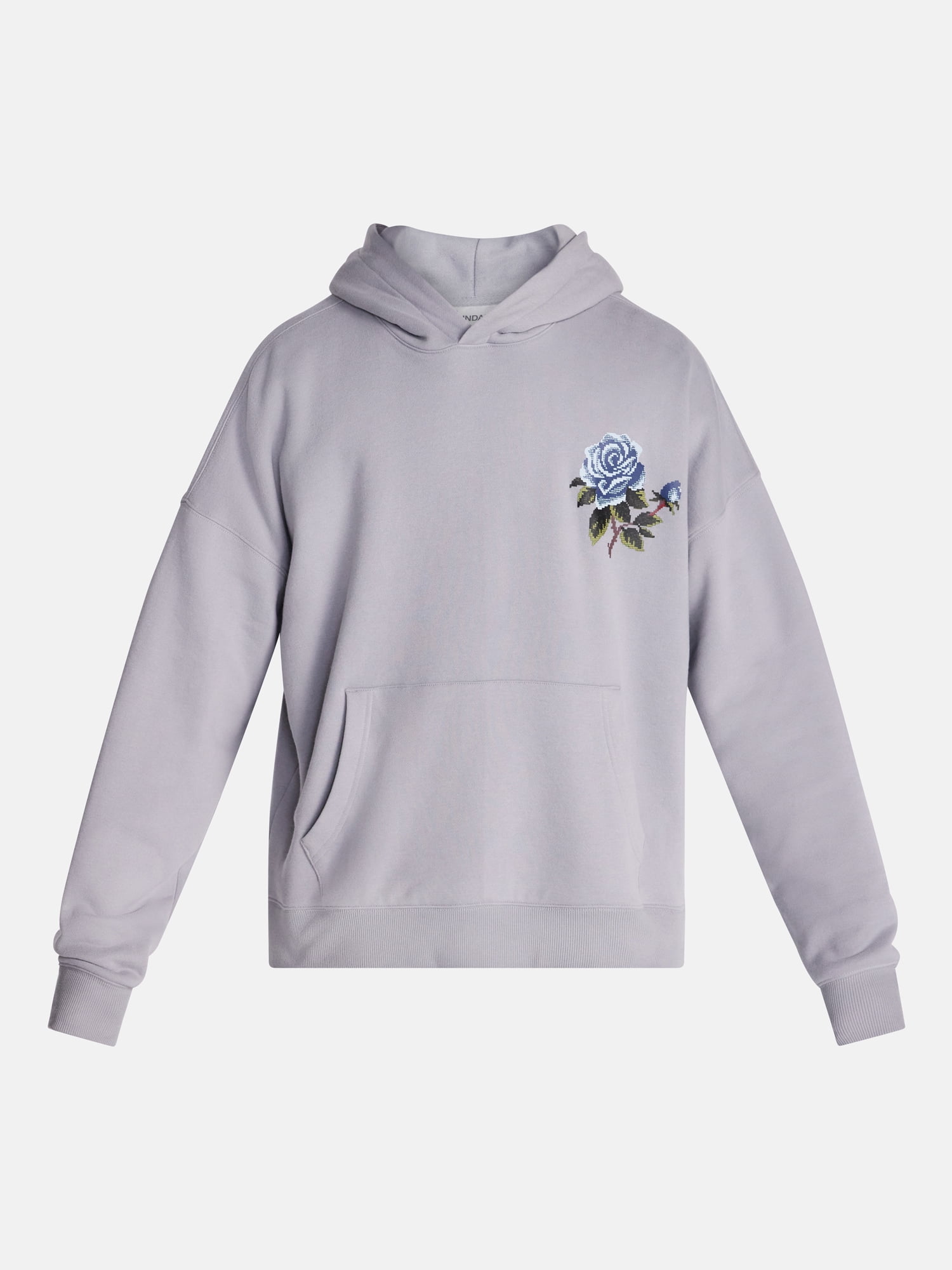 No Boundaries Floral Print Front and Back Graphic Fleece Hoodie, Men's Sizes XS-4XLT