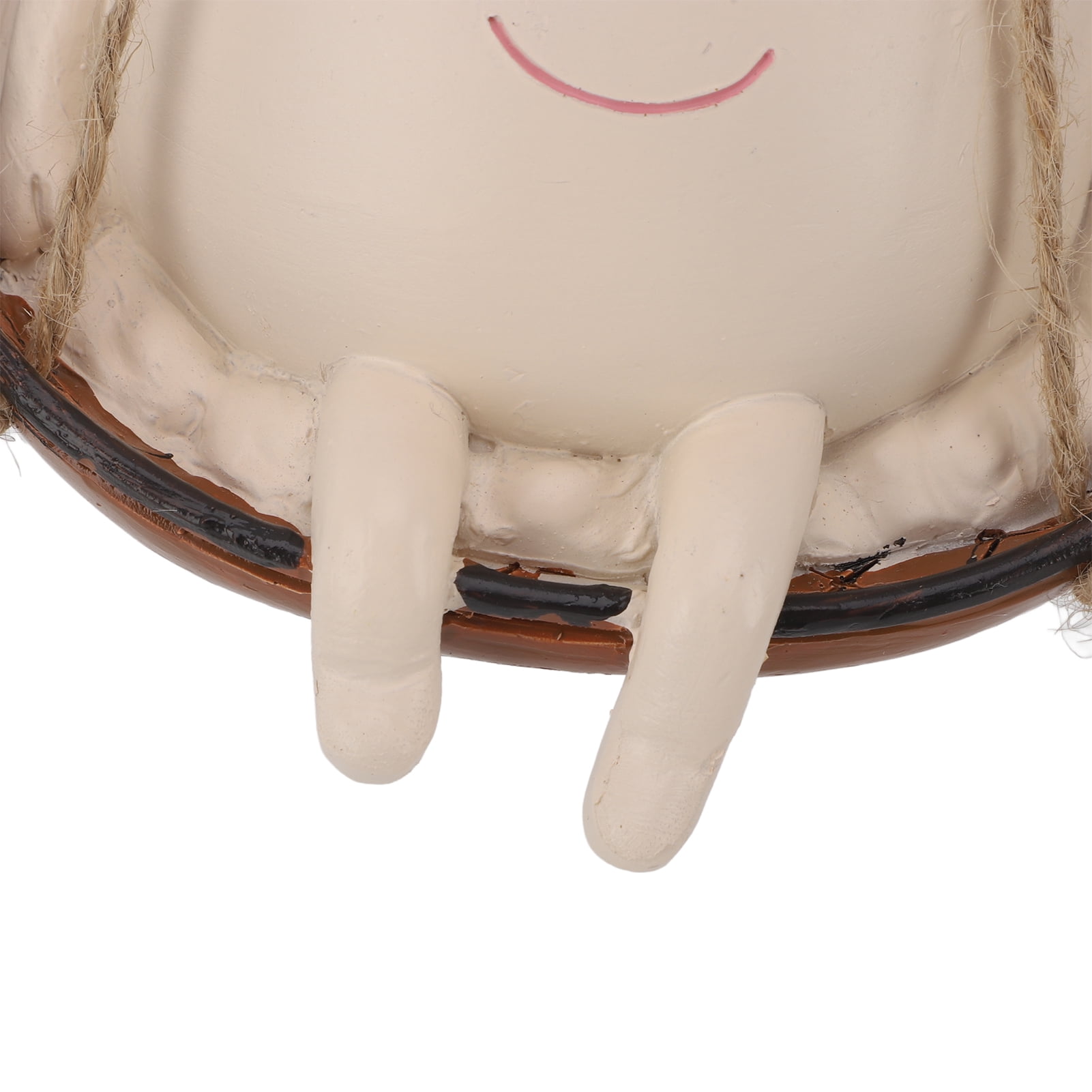 YAHHU Swing Face Planter Pot Cute Hammock Plant Holder Decorative Resin Smiling Head Hanging Planters for Indoor Outdoor Garden Succulents 5.5x4.0x5.5in / 14x10.2x14cm