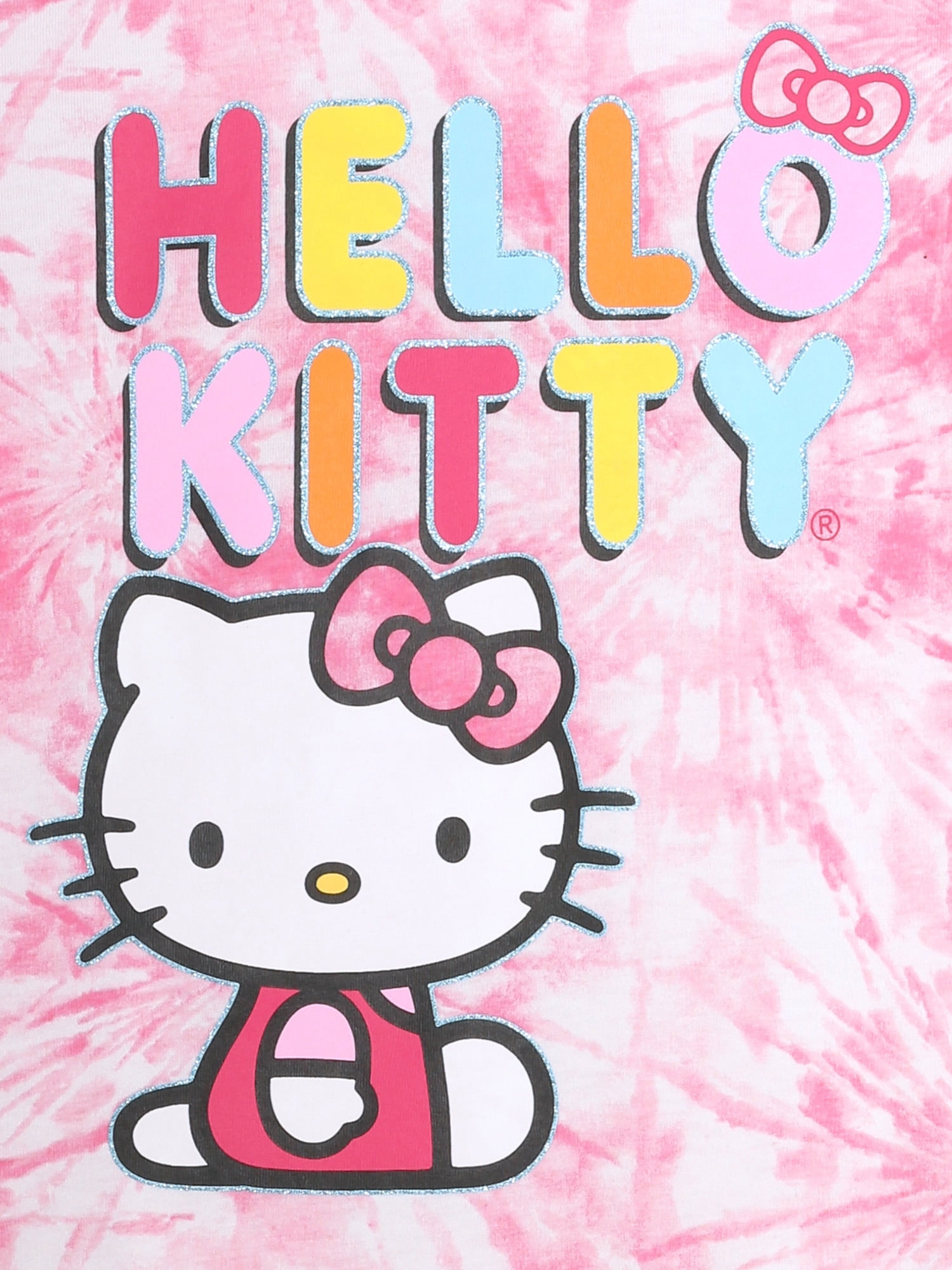 Hello Kitty Girls Hoodie T-Shirt and Shorts, 2 Piece Cosplay Outfit Set, Sizes 4-10