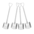 thumbnail image 1 of Juego de cucharas de café, pala retro, cucharas para mezclar miel, pasteles, frutas, azúcar y aperitivos. plata plana, 1 of 9