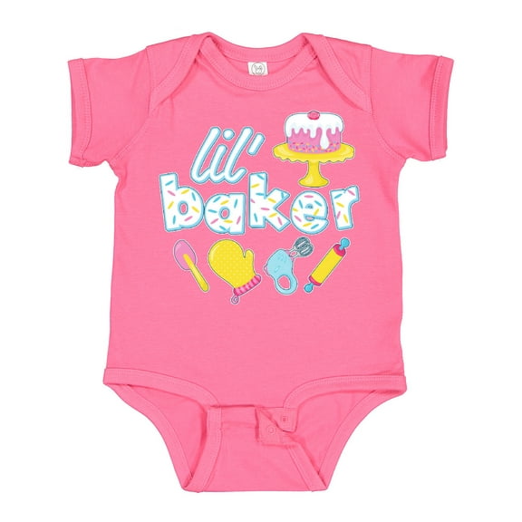 Inktastic Lil' Baker Icing and Cake Boys or Girls Baby Bodysuit