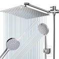 thumbnail image 1 of Set de 12''Cabeza de Ducha de Lluvia de Alta Presion y 4+1 Modos Regadera de Mano, Regaderas para Baño con Brazo de Extensión de 12'' y Manguera Alcachofa Acero Inoxidable para Baño Hotel etc, 1 of 8
