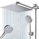 thumbnail image 1 of Set de 12''Cabeza de Ducha de Lluvia de Alta Presion y 4+1 Modos Regadera de Mano, Regaderas para Baño con Brazo de Extensión de 12'' y Manguera Alcachofa Acero Inoxidable para Baño Hotel etc, 1 of 8