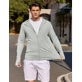 thumbnail image 3 of COOFANDY Men's Casual Light Jacket UPF 50+ Hooded Zip-Up Sun Shirt Breathable for Travel Fishing, 3 of 6