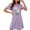 Purple, variant on Women's Oversized Short Nightgown Fashion Chest Print Short Sleeve Nightdress