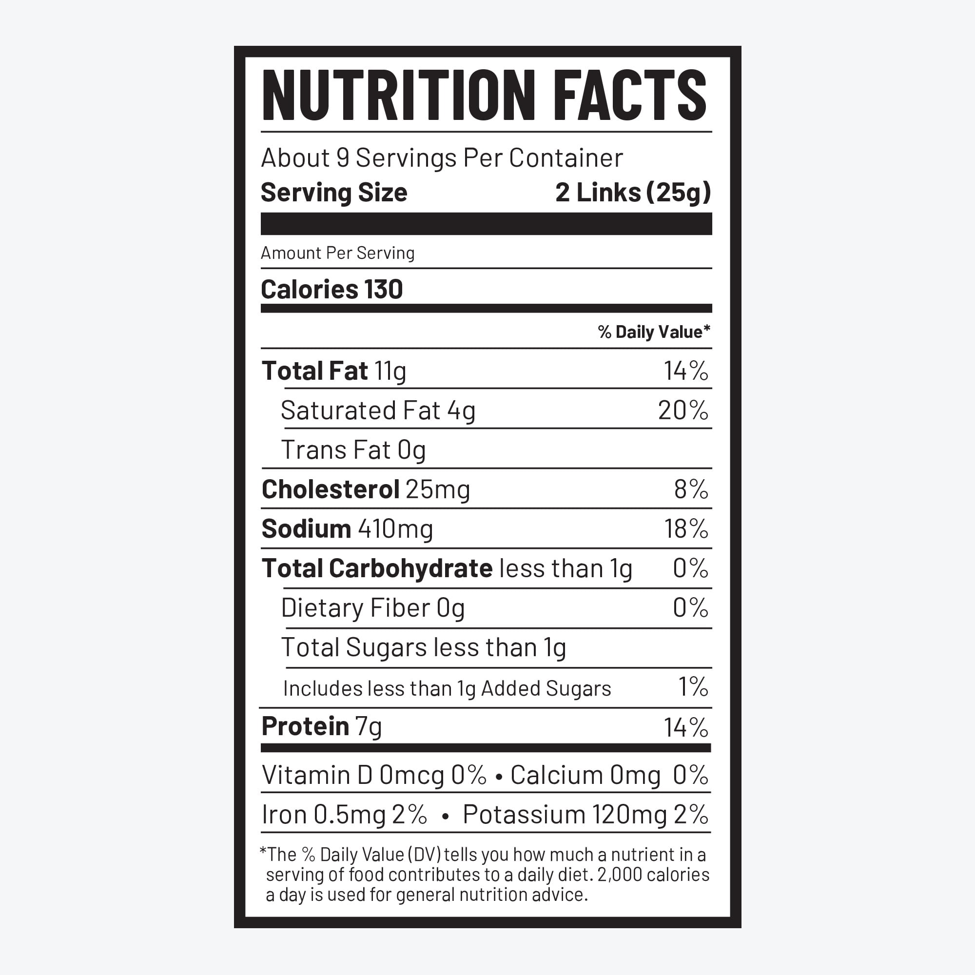 (7 pack) Duke's Pork Original Smoked Shorty Sausages, 7g Protein Per Serving, Father's Day Meat Snack Gift, 7.5 oz.