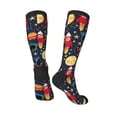 thumbnail image 5 of Lsque Colorful Astronomy Printed Crew Socks Men's Women's LightWeight Thin Casual Calf Socks ,Knee High Socks,Cotton Socks, 5 of 9