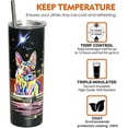 thumbnail image 5 of 20 Oz Funny Dog Print Skinny Insulated Stainless Steel Tumblers With Straw & Lid Metal Double Wall Vacuum Travel Coffee Mug Gift For Dog Lovers, 5 of 6
