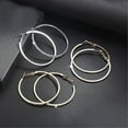 thumbnail image 1 of Pendientes colgantes de plata esterlina 925 para mujer • Pendientes de aro de diamantes de corte redondo • Circonia cúbica brillante • Respaldo de postes asegurados • Joyería para regalos de, 1 of 2