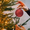 thumbnail image 5 of Adornos navideños de 5 pulgadas - Bolas de purpurina irrompibles para árbol/corona, paquete a granel de bolas colgantes de plástico, decoración navideña para fiestas y hogar (rojo), 5 of 5