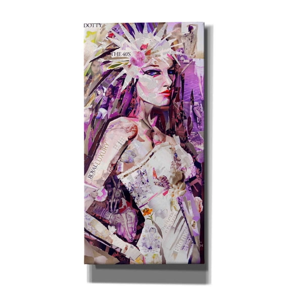 Epic Graffiti 'Ice Flower' by Grey, Giclee Canvas Wall Art, 30"x60"